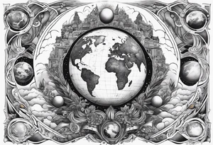 atlas holding the earth above his shoulders tattoo idea