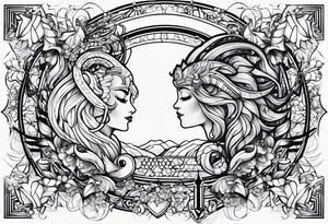 Scorpio and Leo mix  for couple tattoo idea