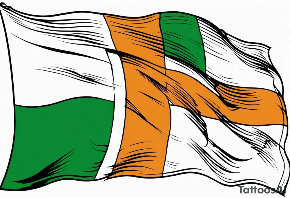 flag of ireland tattoo idea