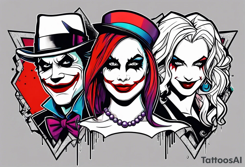 joker and harley quinn tattoo idea