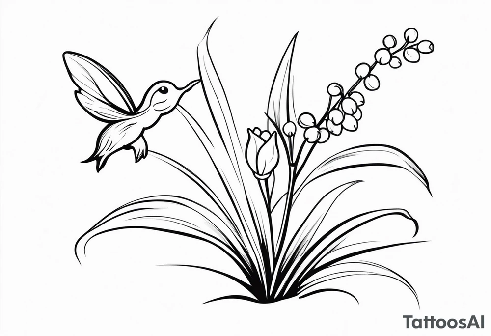 Lily of the valley with a fairy resting on it tattoo idea