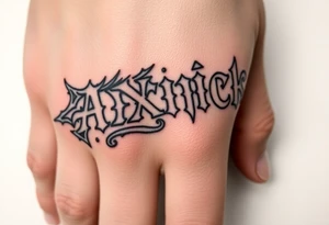 Prussian black axnick name tattoo idea