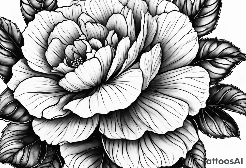 Begonia flower tattoo idea