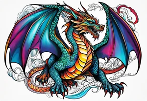 Flying Dragon tattoo idea