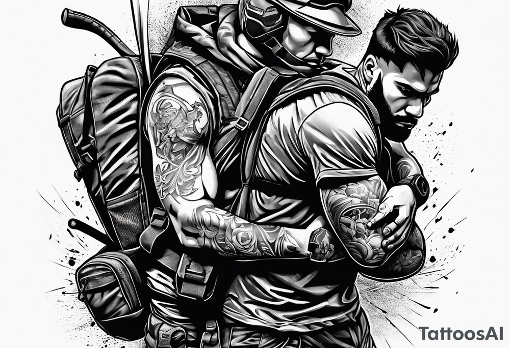 Rucking, brotherhood, shadows, fitness, GrowRuck tattoo idea