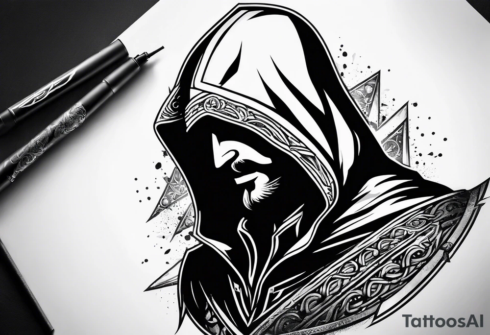 assassin creed logo shoulder tattoo tattoo idea