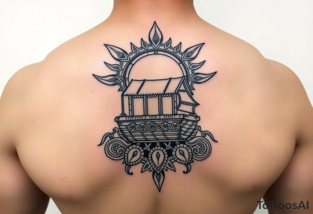 Maori noah’s ark tattoo chest piece tattoo idea