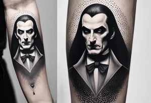 dracula inspired tattoo for the backhand tattoo idea