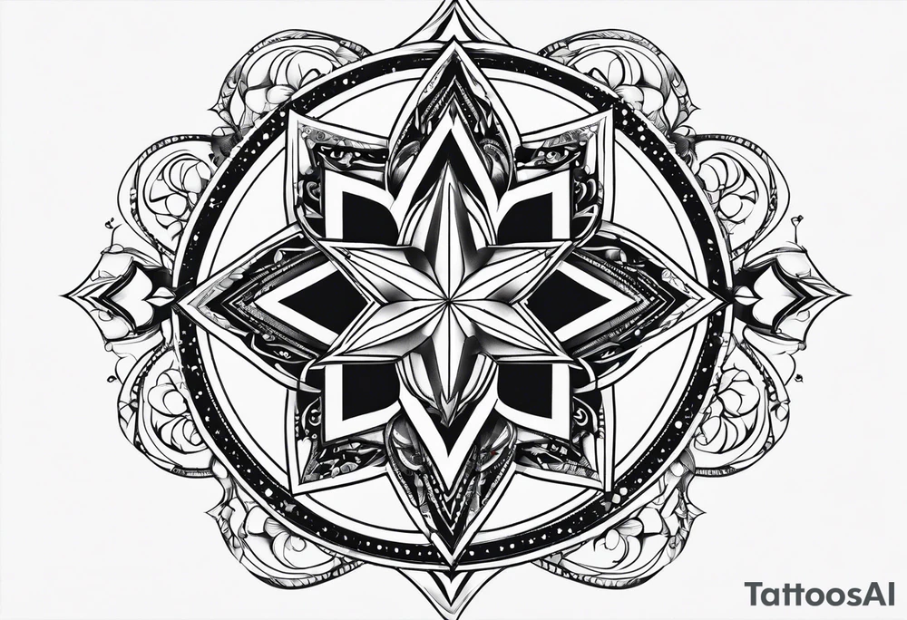 Star shape tattoo idea