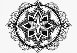 Star shape tattoo idea