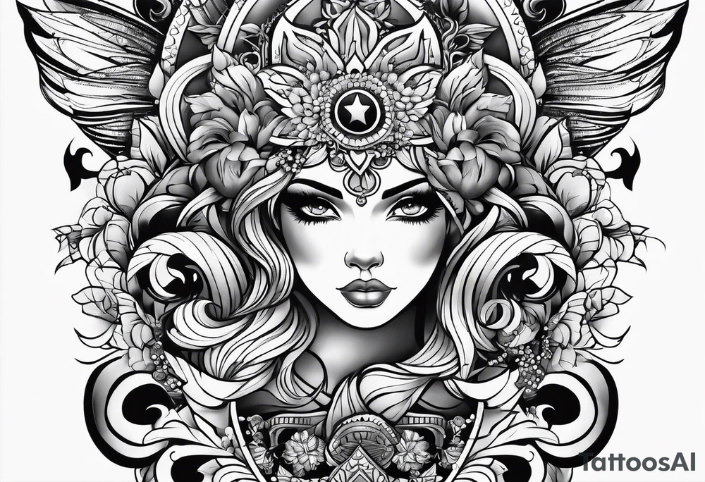 full sleeve tattoo canvas tattoo idea