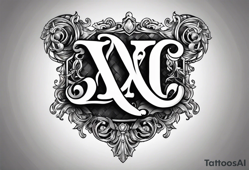 2 letters, X & I.
chain tattoo idea