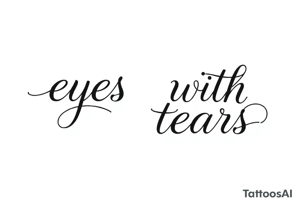 eyes with tears tattoo idea