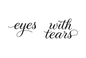 eyes with tears tattoo idea