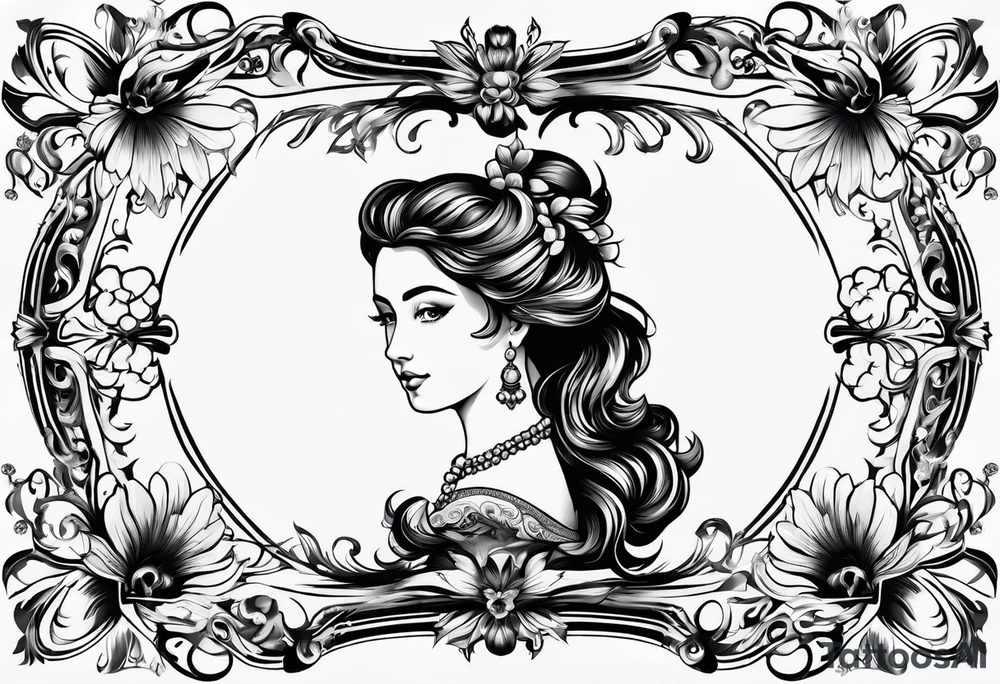 baroque vector across my back tattoo idea