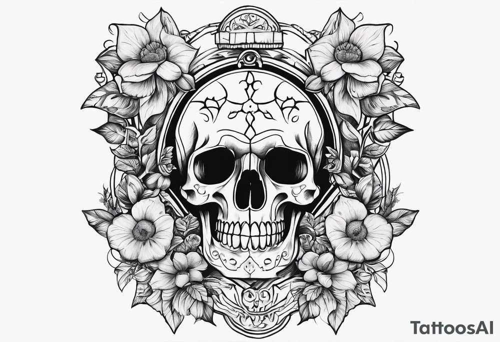 Memento mori sleeve tattoo design tattoo idea
