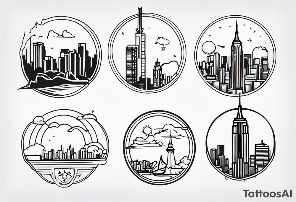 small tattoo using outlines:
Arizona NYC tattoo idea
