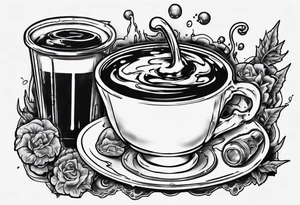 Codeine Syrup with a dubble cup tattoo idea