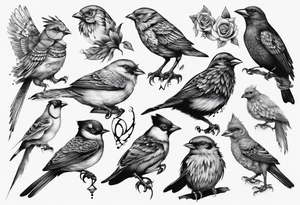 this bird you cannot change, highly detailed tattoo idea