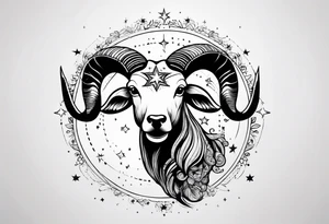 Aries constellation with stars tattoo idea