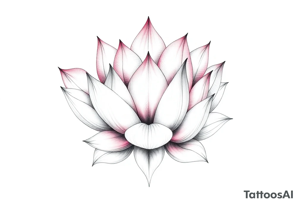 new school blooming lotus tattoo idea