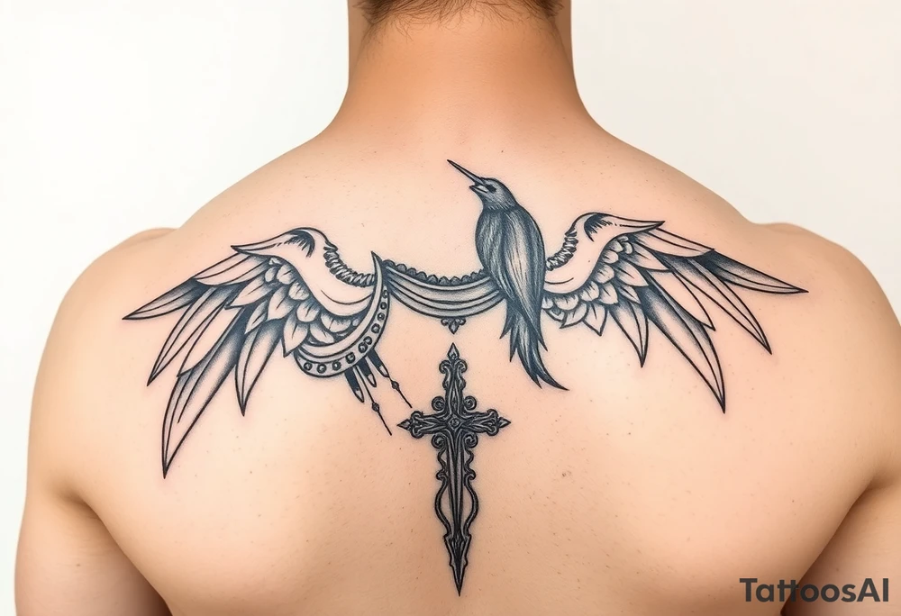 Joan of arc gothic style tattoo idea