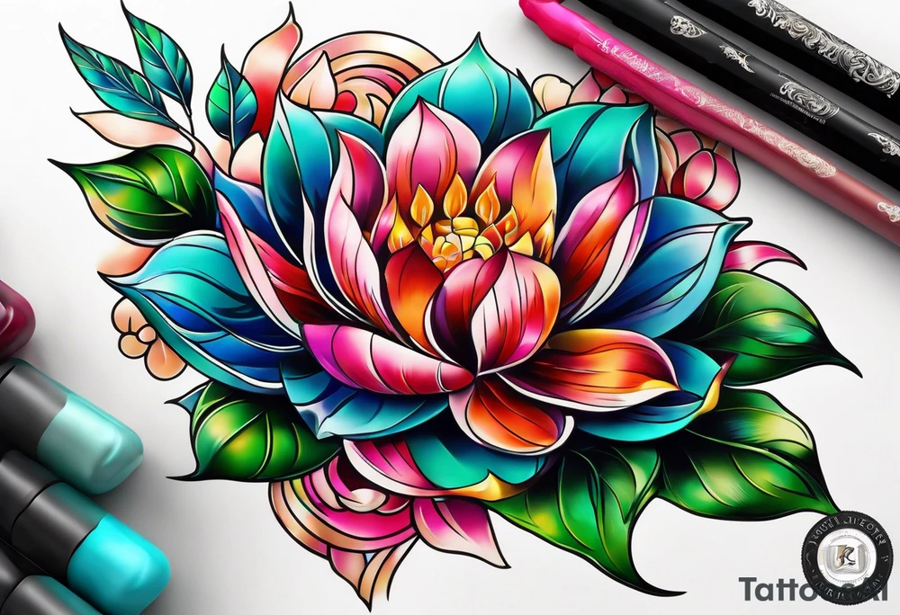 kwiat lotosu tattoo idea