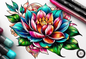 kwiat lotosu tattoo idea