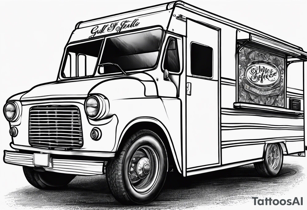 GULF SIDE COFFEE TRUCK tattoo idea