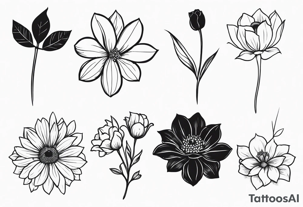 birth flowers september, october, november and may tattoo idea birth flowers september, october, november and may tattoo idea