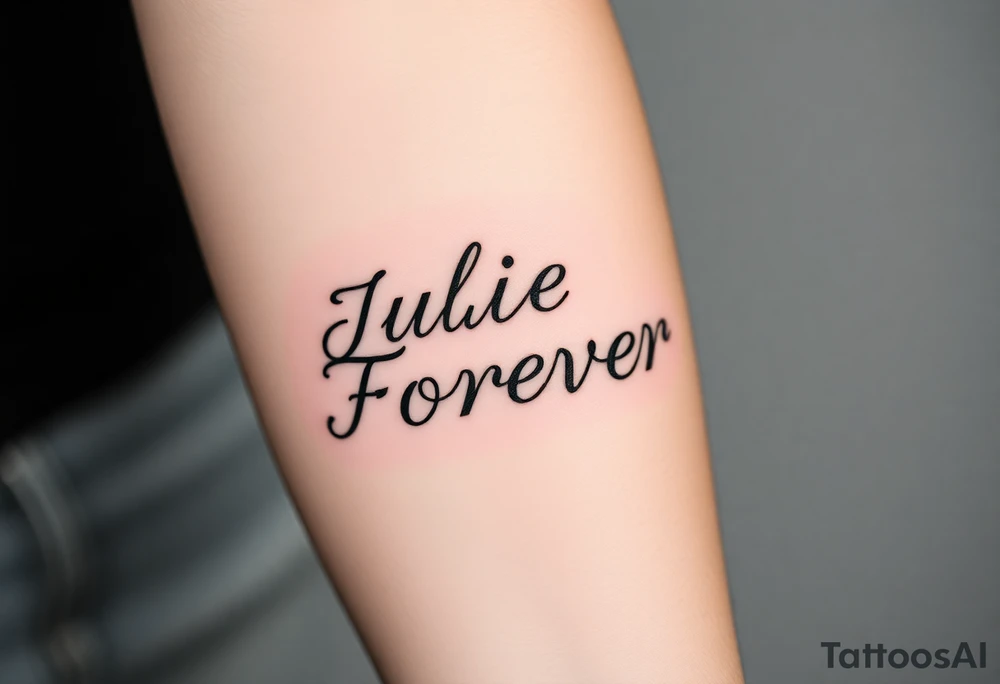Julie Forever with clouds sun and moon tattoo idea