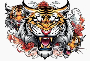 tiger and dragon tattoo idea