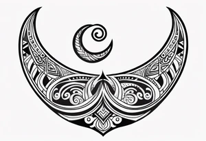 maori back and chest crescent design tattoo tattoo idea