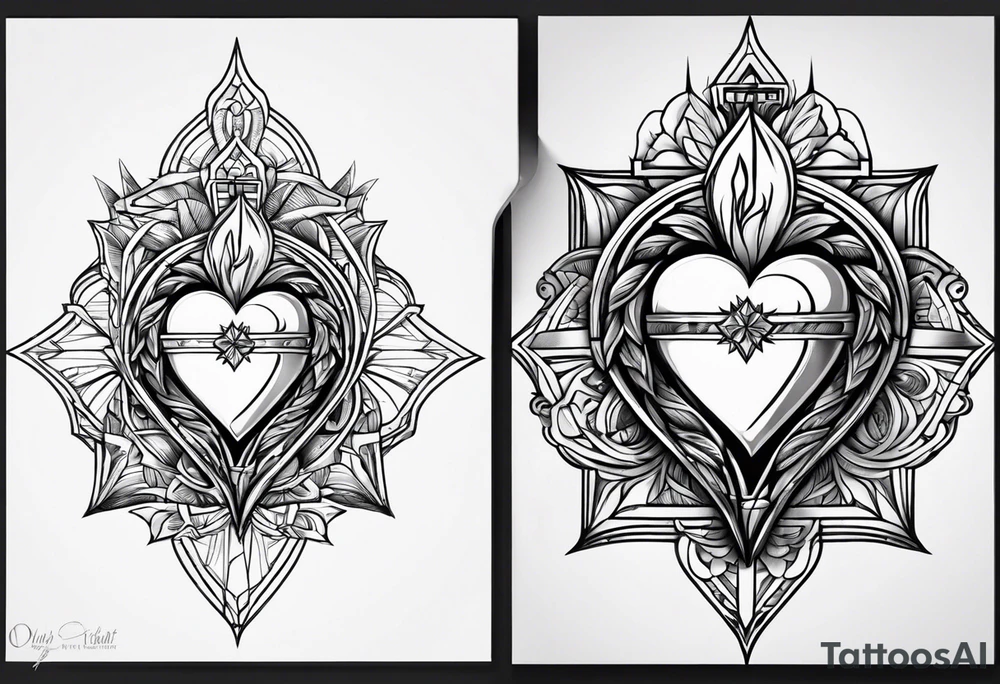 sacred heart tattoo idea