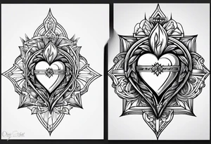 sacred heart tattoo idea
