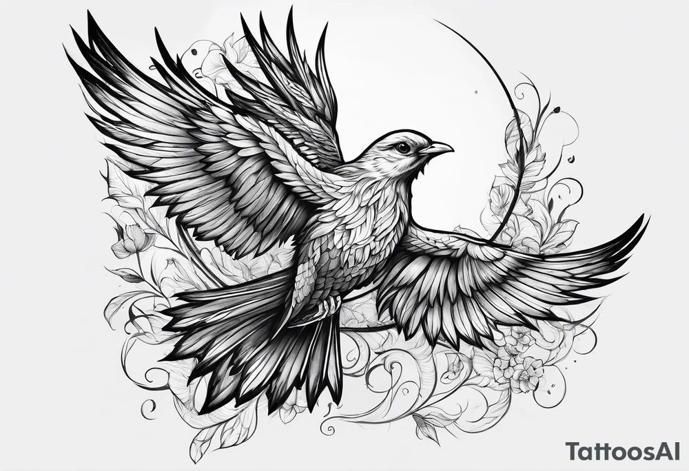 Free bird, fairy tattoo idea