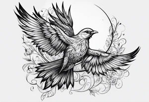 Free bird, fairy tattoo idea