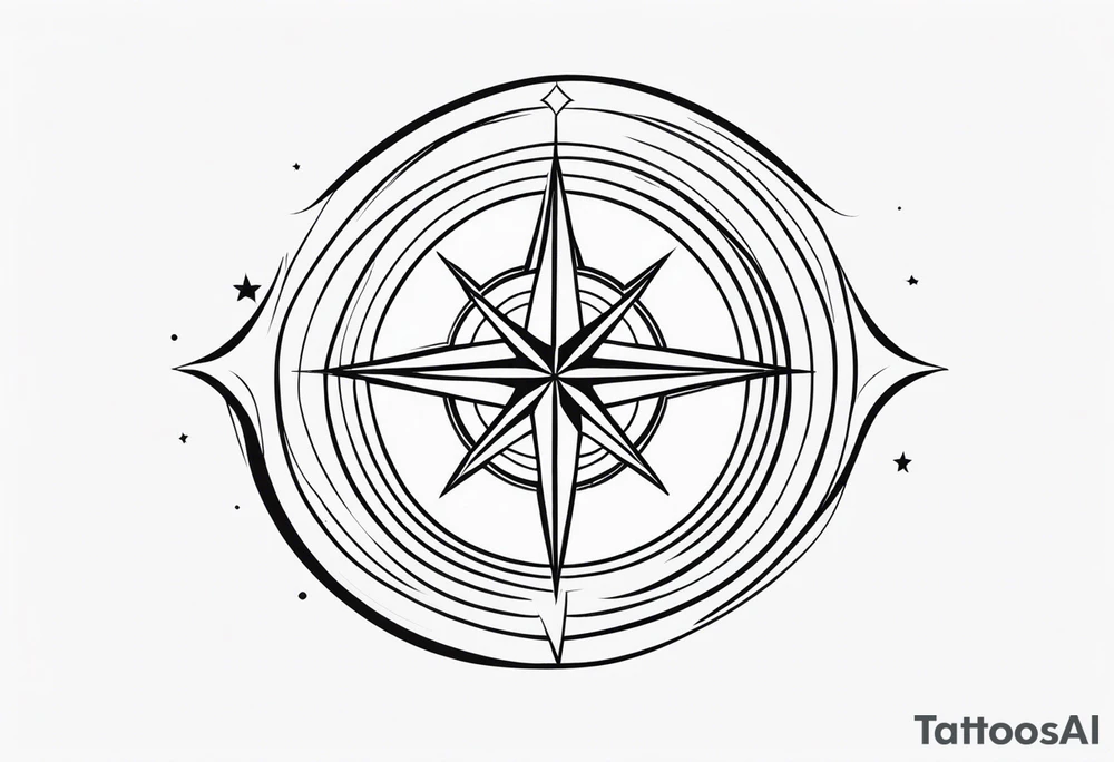 Bold Nautical Star tattoo idea