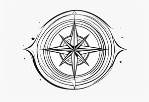 Bold Nautical Star tattoo idea