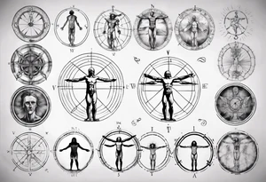 Vitruvian man tattoo idea