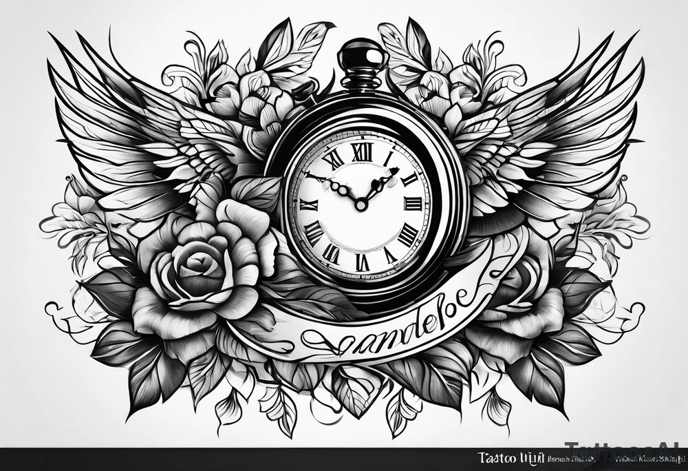 Taschenuhr tattoo idea