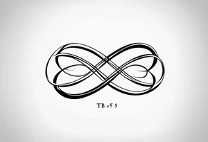 Double infinity symbol, Scottish, the phrase tb5 inside the loop tattoo idea