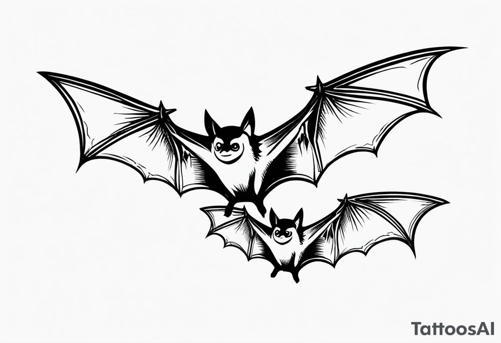 Bats in Flight tattoo idea
