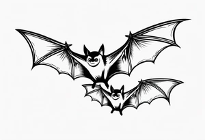 Bats in Flight tattoo idea