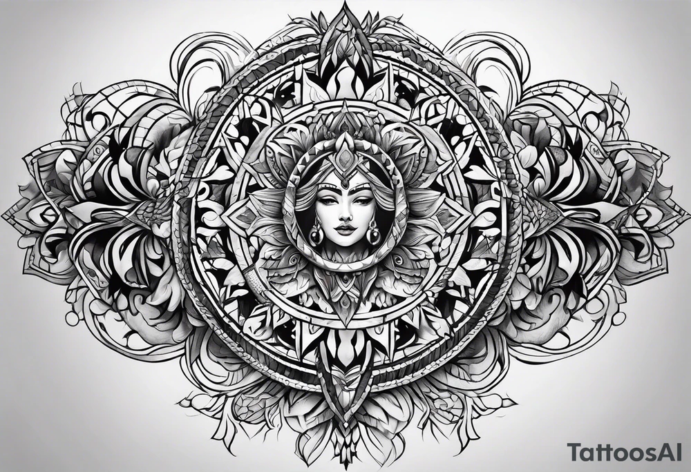 trible sketch tattoo idea