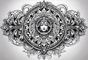 trible sketch tattoo idea