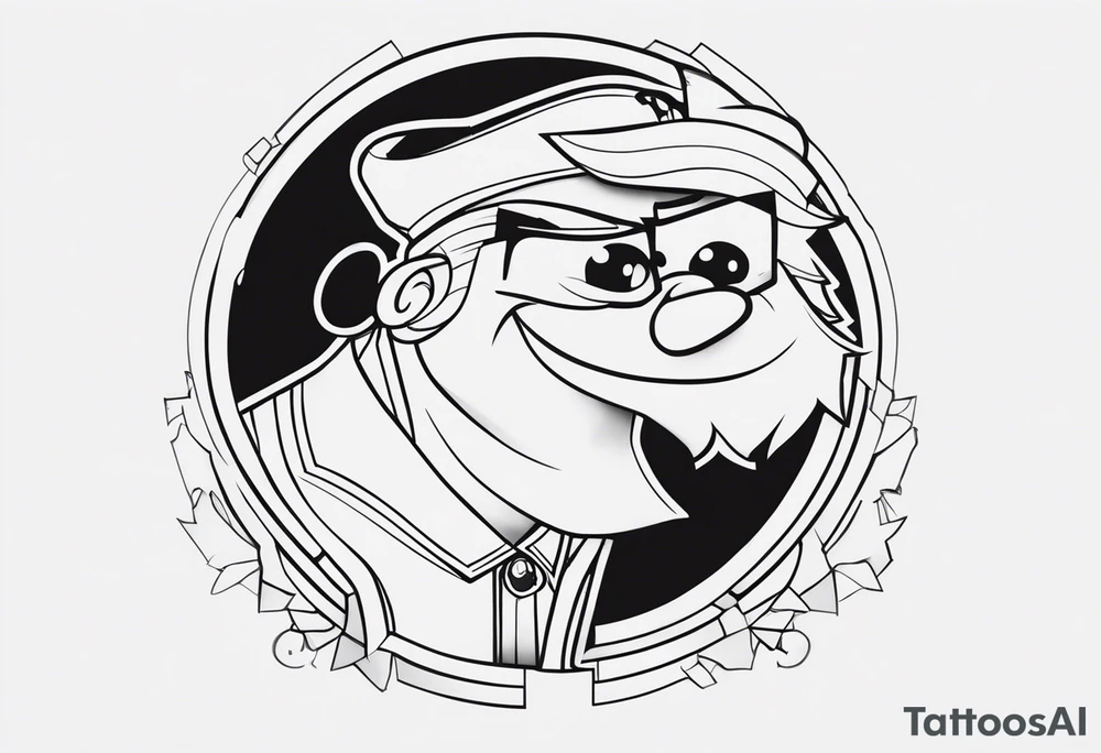 I want a line tatto of sour Bill from wreck it Ralph tattoo idea
