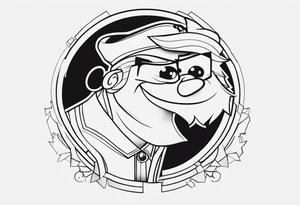 I want a line tatto of sour Bill from wreck it Ralph tattoo idea