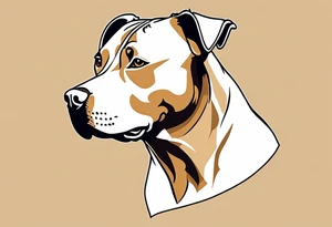 Pitbull blond brown god tattoo idea