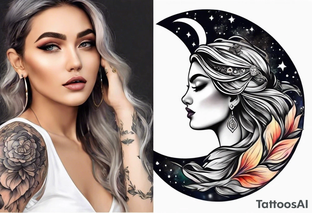 Half moon tattoo idea